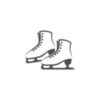 modèle d'illustration de logo d'icône de chaussures de patin à glace vecteur