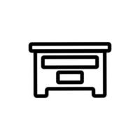 vecteur d'icône de table. illustration de symbole de contour isolé