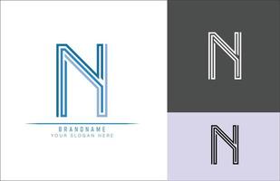 logo de la lettre n de l'alphabet monogramme, adapté aux logos, titres et en-têtes vecteur