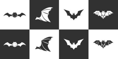 ensemble de chauve-souris illustration vecteur icône logo