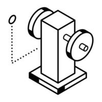 conception vectorielle isométrique modifiable de l'icône halteres vecteur