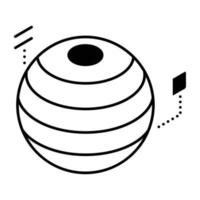 une icône de la conception de la ligne de basket-ball vecteur