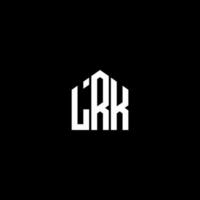 concept de logo de lettre initiales créatives lrk. conception de lettre lrk. création de logo de lettre lrk sur fond noir. concept de logo de lettre initiales créatives lrk. conception de lettre lrk. vecteur