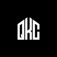 création de logo de lettre qkc sur fond noir. concept de logo de lettre initiales créatives qkc. conception de lettre qkc. vecteur