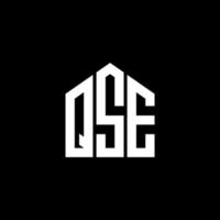 création de logo de lettre qse sur fond noir. concept de logo de lettre initiales créatives qse. conception de lettre qse. vecteur