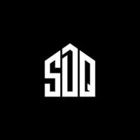 création de logo de lettre udq sur fond noir. concept de logo de lettre initiales créatives udq. conception de lettre udq. vecteur