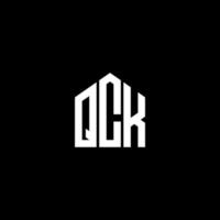 conception de lettre qck. création de logo de lettre qck sur fond noir. concept de logo de lettre initiales créatives qck. conception de lettre qck. création de logo de lettre qck sur fond noir. q vecteur