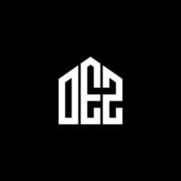 création de logo de lettre oez sur fond noir. concept de logo de lettre initiales créatives oez. conception de lettre oez. vecteur
