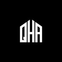 conception de lettre qha. création de logo de lettre qha sur fond noir. qha concept de logo de lettre initiales créatives. conception de lettre qha. création de logo de lettre qha sur fond noir. q vecteur