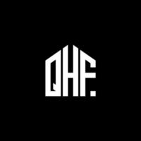 conception de lettre qhf. création de logo de lettre qhf sur fond noir. concept de logo de lettre initiales créatives qhf. conception de lettre qhf. création de logo de lettre qhf sur fond noir. q vecteur
