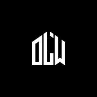 conception de lettre olw. création de logo de lettre olw sur fond noir. concept de logo de lettre initiales créatives olw. conception de lettre olw. création de logo de lettre olw sur fond noir. o vecteur