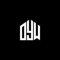 conception de lettre oyw. création de logo de lettre oyw sur fond noir. concept de logo de lettre initiales créatives oyw. conception de lettre oyw. création de logo de lettre oyw sur fond noir. o vecteur