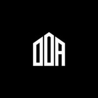 création de logo de lettre ooa sur fond noir. concept de logo de lettre initiales créatives ooa. conception de lettre ooa. vecteur