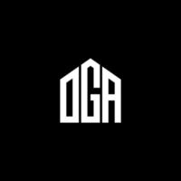 conception de lettre oga. création de logo de lettre oga sur fond noir. concept de logo de lettre initiales créatives oga. conception de lettre oga. création de logo de lettre oga sur fond noir. o vecteur