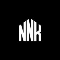 création de logo de lettre nnk sur fond noir. concept de logo de lettre initiales créatives nnk. conception de lettre nnk. vecteur