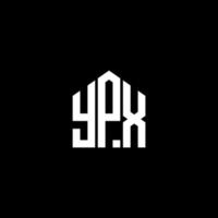 création de logo de lettre ypx sur fond noir. concept de logo de lettre initiales créatives ypx. conception de lettre ypx. vecteur