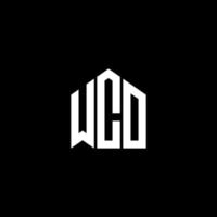 création de logo de lettre wco sur fond noir. wco creative initiales lettre logo concept. conception de lettre wco. vecteur