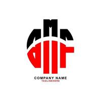 création de logo de lettre bmf créative avec fond blanc vecteur