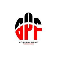 création de logo de lettre bpf créative avec fond blanc vecteur