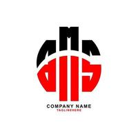 création de logo lettre bms créatif avec fond blanc vecteur