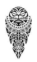 croquis de tatouage style maori pour la jambe ou l'épaule. vecteur