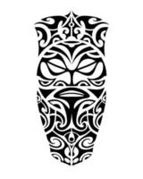 croquis de tatouage style maori pour la jambe ou l'épaule. vecteur