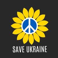 vecteur d'illustration de tournesol d'ukraine pour la campagne stop war