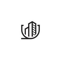 conception de logo ou d'icône de bâtiment vecteur