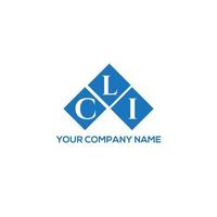 création de logo de lettre cli sur fond blanc. concept de logo de lettre initiales créatives cli. conception de lettre cli. vecteur