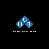 création de logo de lettre hcr sur fond noir. concept de logo de lettre initiales créatives hcr. conception de lettre hcr. vecteur