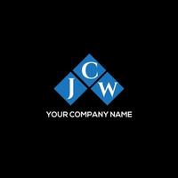 création de logo de lettre jcw sur fond noir. concept de logo de lettre initiales créatives jcw. conception de lettre jcw. vecteur
