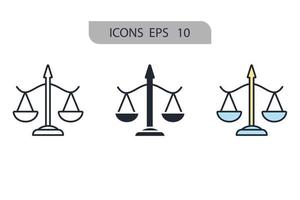 icônes d'équilibre symboles éléments vectoriels pour le web infographique vecteur