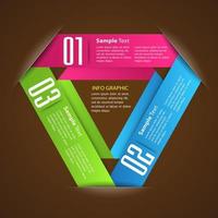 infographie colorée en 3 étapes vecteur