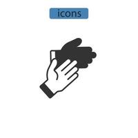 gant icônes symbole vecteur éléments pour infographie web