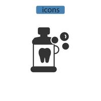 icônes de rince-bouche symboles éléments vectoriels pour le web infographique vecteur