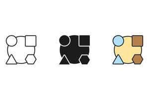 éléments de vecteur de symbole d'icônes de diversité pour le web infographique