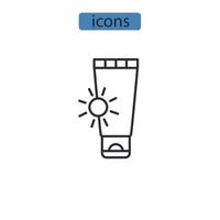 icônes de protection solaire symboles éléments vectoriels pour le web infographique vecteur