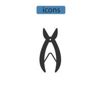 coupe-ongles icônes symbole éléments vectoriels pour le web infographique vecteur