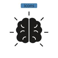 éléments vectoriels de symbole d'icônes ouvertes d'esprit pour le web infographique vecteur