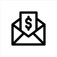 icône de ligne de courrier vecteur