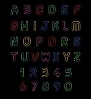 jeu d'alphabet coloré vecteur