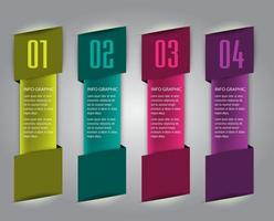 infographie colorée en 4 étapes vecteur