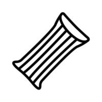 matelas gonflable de piscine icône illustration de contour vectoriel
