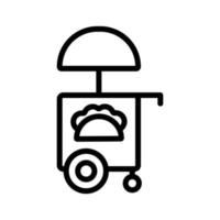 vecteur d'icône de tacos. illustration de symbole de contour isolé