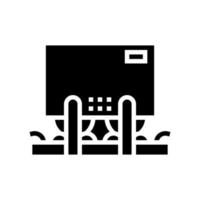 meuleuse machine glyphe icône illustration vectorielle vecteur