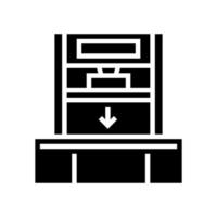 illustration vectorielle d'icône de glyphe de machine à presser vecteur