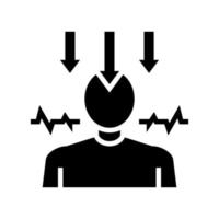 névrose maladie psychologique glyphe icône illustration vectorielle vecteur