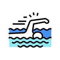 natation sport couleur icône illustration vectorielle vecteur
