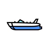 pont bateau couleur icône illustration vectorielle vecteur