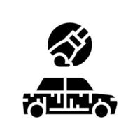 ponçage de l'illustration vectorielle d'icône de glyphe de voiture vecteur